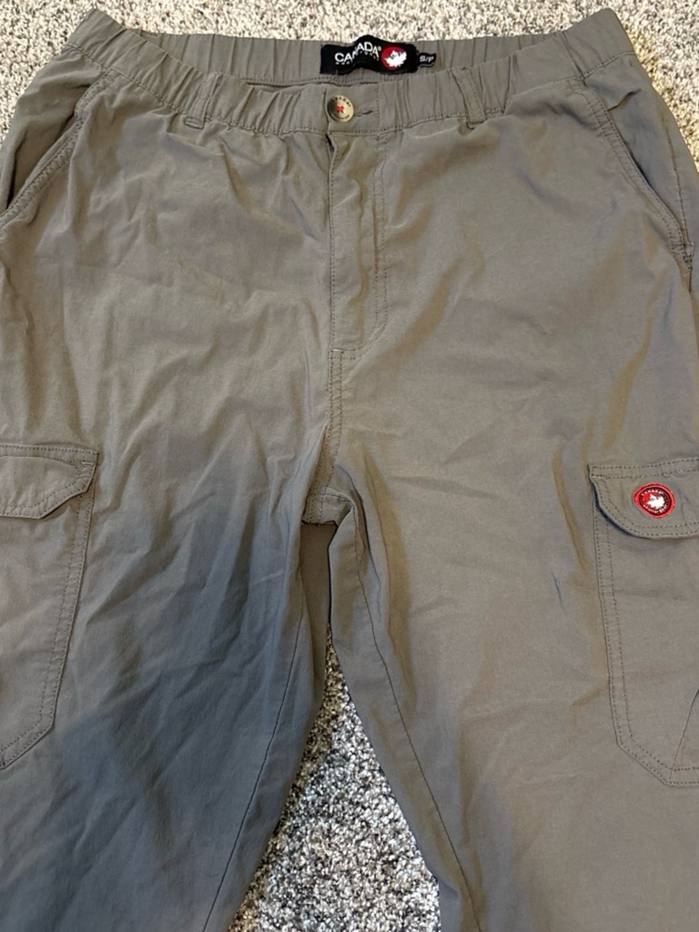 Men's Tactical Cargo Pants in Olive with Elastic Waist